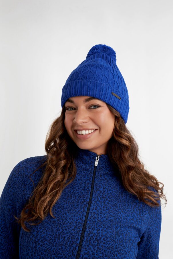 Green Lamb Marybeth Fleece Lined Trellis Hat - AG24059 Electric Blue