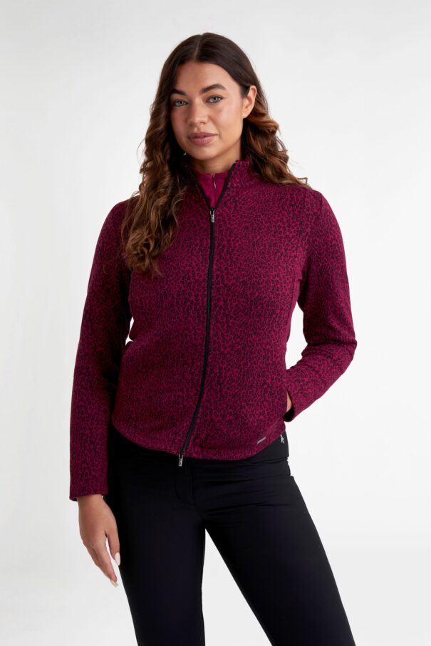 Green Lamb Elma Windstopper Jacquard Jacket - AG25099 Deep Beet Black