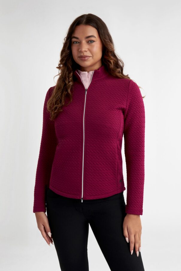 Green Lamb Ellen Jacquard Jacket - AG25100 Deep Beet