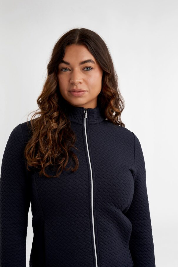 Green Lamb Ellen Jacquard Jacket - AG25100 Navy
