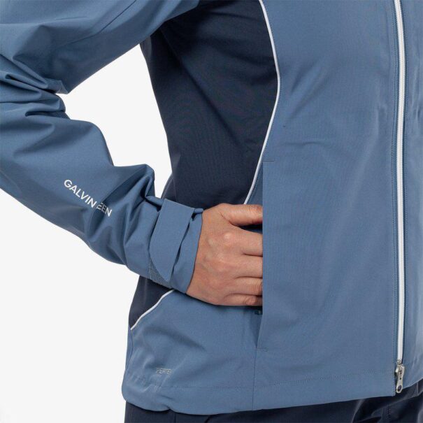 Ladies Galvin Green Amy Waterproof Jacket - Moonlight Blue Navy - Image 4