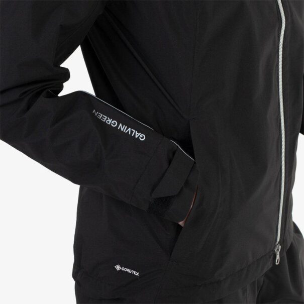 Ladies Galvin Green Ava Waterproof Jacket - Black - Image 3