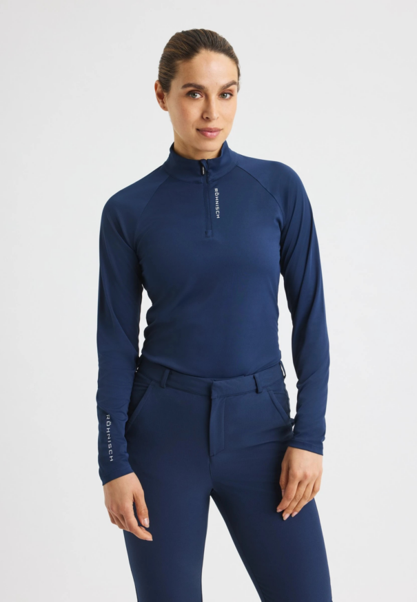 Ladies Rohnisch Addy Long Sleeve - 111517 S014 Navy - Image 3